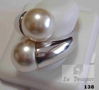 138 - Anel com Pérolas em Encontro